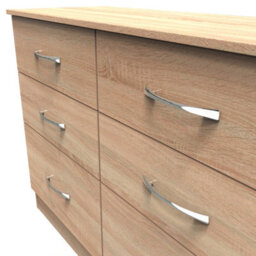 Heddon 6 Drawer Wide Chest In Bardolino Oak (Ready Assembled) - thumbnail 4