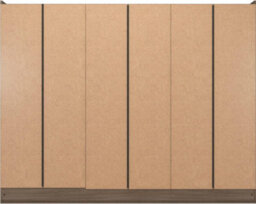 Seconique Nevada 6 Door 2 Drawer Mirrored Wardrobe In Rustic Oak Effect Finish - thumbnail 5