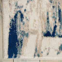 Ivory Blue Abstract Luxurious Modern Easy To Clean Rug For Dining Room Bed Room And Living Room-117Cm X 178Cm - thumbnail 3