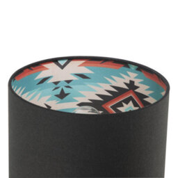 Happy Homewares Modern Colourful Aztec Designed Lamp Shade With Black Linen Fabric - thumbnail 4