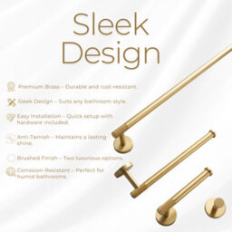Excel Home Toilet Roll Holder Wall Mounted,  Luxury Toilet Paper Holder, Sleek Design, Durable Brass Material, Stylish Bathroom Accessory - thumbnail 3