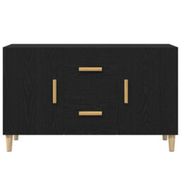 Berkfield Sideboard Black Oak 100X36X60 Cm Engineered Wood - thumbnail 6