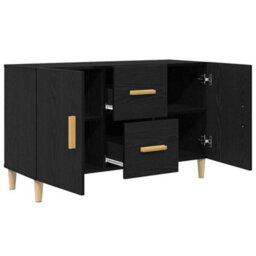 Berkfield Sideboard Black Oak 100X36X60 Cm Engineered Wood - thumbnail 5