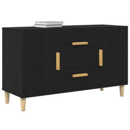 Berkfield Sideboard Black Oak 100X36X60 Cm Engineered Wood - thumbnail 4
