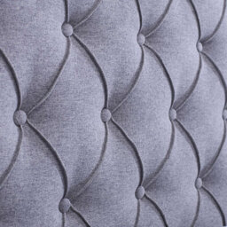 Save On Goods UK 4Ft6 Double Grey Fabric Ottoman Upholstered Buttoned Headboard, Lift Up Storage Bed Frame, Front End, Foot End Lift - thumbnail 4