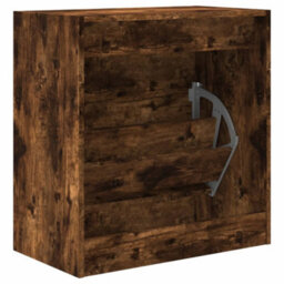 Berkfield Shoe Cabinet Smoked Oak 60X34X63.5 Cm Engineered Wood - thumbnail 7