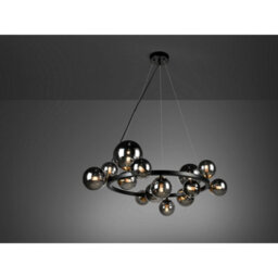 Luminosa Lighting Luminosa Astros 14 Light Globe Pendant Ceiling Light Matt Black, Mirror Grey, G9 - Uk Stock - thumbnail 5