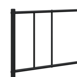 Vidaxl Metal Bed Frame Without Mattress With Footboard Black 180X200Cm - thumbnail 9