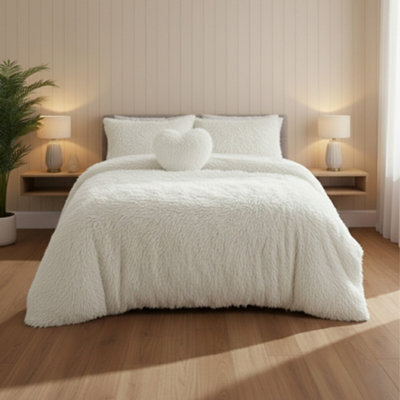 Super Fluffy Duvet Cover Ultra Soft, Cloud-Like Comfort Snug Sleep White - image 1