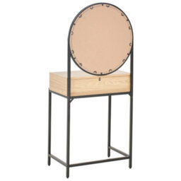 Beliani Dressing Table With Mirror Cassiar Light Brown - thumbnail 6