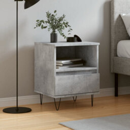 Berkfield Bedside Cabinet Concrete Grey 40X35X50 Cm Engineered Wood - thumbnail 1