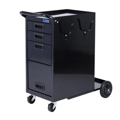 Sgs Welding Cart 3 Drawer Mobile Cabinet Tough Steel Rack For Gas Handle & Hooks - image 1
