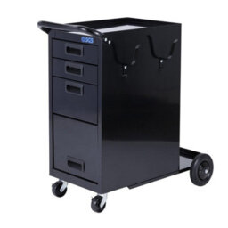 Sgs Welding Cart 3 Drawer Mobile Cabinet Tough Steel Rack For Gas Handle & Hooks - thumbnail 1