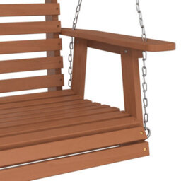 Walplus Garden Swing Bench With Metal Chains Brown Solid Wood Fir - thumbnail 7