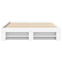 Berkfield Bed Frame Without Mattress White 150X200 Cm King Size Engineered Wood - thumbnail 5