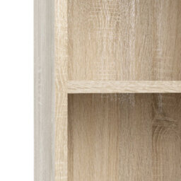 Wyld Haus Amberfern Low Wide Natural Oak-Effect Bookcase 2 Shelves - thumbnail 6