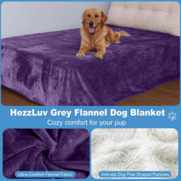 Ameha Sherpa Fleece Blanket For Bed, Sofa & Travel Soft Fluffy Thick & Reversible Throw Purple Super King 230X270Cm - thumbnail 3