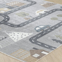 Livabliss Lillian-Kids Beige Grey Orange Blue Washable Rug For Children's Rooms 80 X 150 Cm Easy Care, Non Shedding - thumbnail 6
