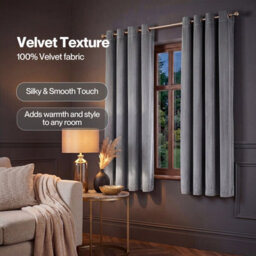 Marlow Velvet Blackout Curtains Thermal Insulated For Bedroom Living Room - thumbnail 8