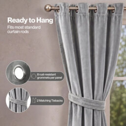Marlow Velvet Blackout Curtains Thermal Insulated For Bedroom Living Room - thumbnail 7