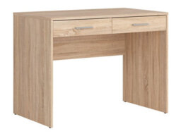 Arte Nepo Plus 100Cm Oak Sonoma Desk - Natural Wood Study Desk With 2 Drawers - thumbnail 1