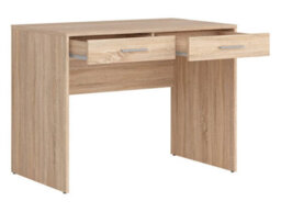 Arte Nepo Plus 100Cm Oak Sonoma Desk - Natural Wood Study Desk With 2 Drawers - thumbnail 4