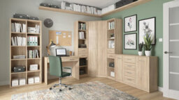 Arte Nepo Plus 100Cm Oak Sonoma Desk - Natural Wood Study Desk With 2 Drawers - thumbnail 2