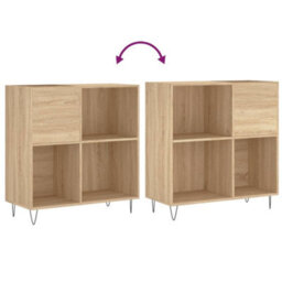 Walplus Record Cabinet Sonoma Oak 84.5X38X89 Cm Engineered Wood - thumbnail 7