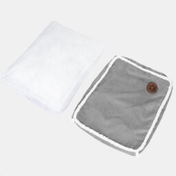 OHS Sherpa Bind Pet Bed Dog Puppy Comfy Mat Cushion Washable Fleece, Grey - Large - thumbnail 9