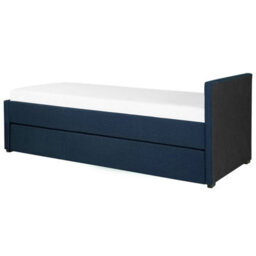 Beliani Trundle Bed Fabric Marmande 80 X 200 Cm (Eu Small Single) Navy Blue - thumbnail 7