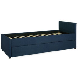 Beliani Trundle Bed Fabric Marmande 80 X 200 Cm (Eu Small Single) Navy Blue - thumbnail 8
