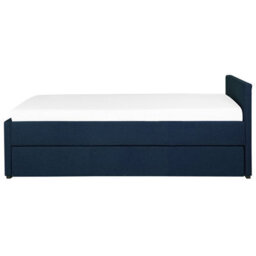 Beliani Trundle Bed Fabric Marmande 80 X 200 Cm (Eu Small Single) Navy Blue - thumbnail 5