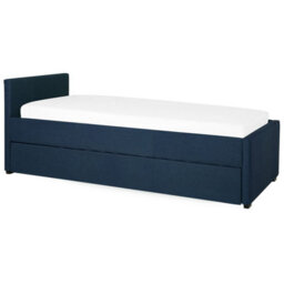 Beliani Trundle Bed Fabric Marmande 80 X 200 Cm (Eu Small Single) Navy Blue - thumbnail 4