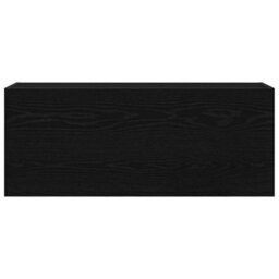 Walplus Bathroom Wall Cabinet Black 100X25X40 Cm Engineered Wood - thumbnail 6