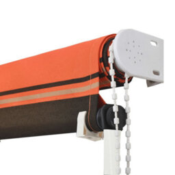Berkfield Retractable Awning 250X150 Cm Orange And Brown - thumbnail 4