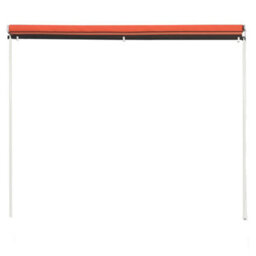Berkfield Retractable Awning 250X150 Cm Orange And Brown - thumbnail 2