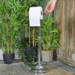 Victorian Free Standing Toilet Roll Holder - Bright Chrome - thumbnail 5