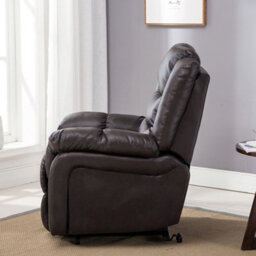 More4Homes Seattle Electric Automatic Recliner Armchair Sofa Home Lounge Bonded Leather Chair (Brown) - thumbnail 9