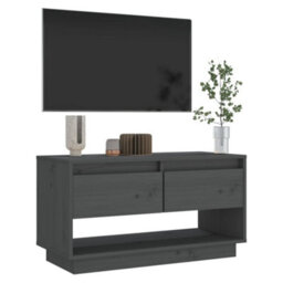 Berkfield Tv Cabinet Grey 74X34X40 Cm Solid Wood Pine - thumbnail 7