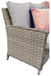 Signature Weave Edwina Wicker Corner Sofa Gas Lift Dining Table Ice Bucket Grey - thumbnail 5
