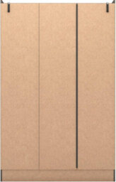 Seconique Nevada 3 Door 2 Drawer Mirrored Wardrobe Black Wood Grain - thumbnail 6