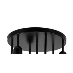 Cosylyte Broome Bathroom 7 Light Modern Opal Glass Ceiling Light - Matt Black - thumbnail 7