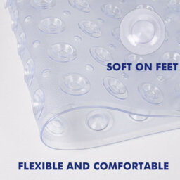 Ameha Bath Mat Non Slip - Crystal Shower Mat With 200 Strong Suction Cups Grip And Drain Holes - Soft Bathroom Mats (53X53Cm) - thumbnail 7