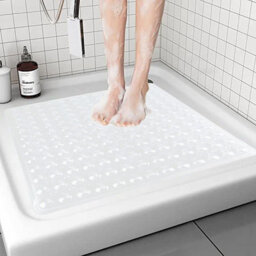 Ameha Bath Mat Non Slip - Crystal Shower Mat With 200 Strong Suction Cups Grip And Drain Holes - Soft Bathroom Mats (53X53Cm) - thumbnail 2
