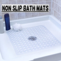 Ameha Bath Mat Non Slip - Crystal Shower Mat With 200 Strong Suction Cups Grip And Drain Holes - Soft Bathroom Mats (53X53Cm) - thumbnail 1