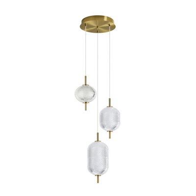Luminosa Lighting Luminosa Corado Cluster Pendant Ceiling Light Gold 3000K Warm White - image 1