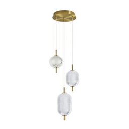 Luminosa Lighting Luminosa Corado Cluster Pendant Ceiling Light Gold 3000K Warm White