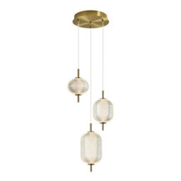 Luminosa Lighting Luminosa Corado Cluster Pendant Ceiling Light Gold 3000K Warm White - thumbnail 2