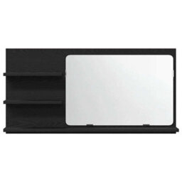 Walplus Bathroom Mirror Cabinet Black Oak 90X11X45 Cm Engineered Wood - thumbnail 5