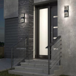 Xample Artika Mazza Bubble Led Wall Light, Matte Black Outdoor/indoor Sconce With Bubbled Glass, 500 Lumens, Weatherproof, 12W - thumbnail 2